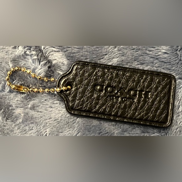 Coach Black Leather Tag - Picture 2 of 5